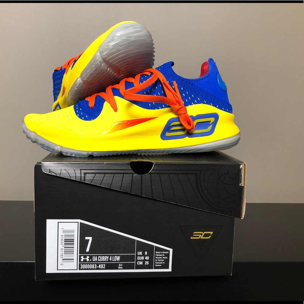 UA Curry 4 Low NBA JAM Basketball Shoes Sz 7